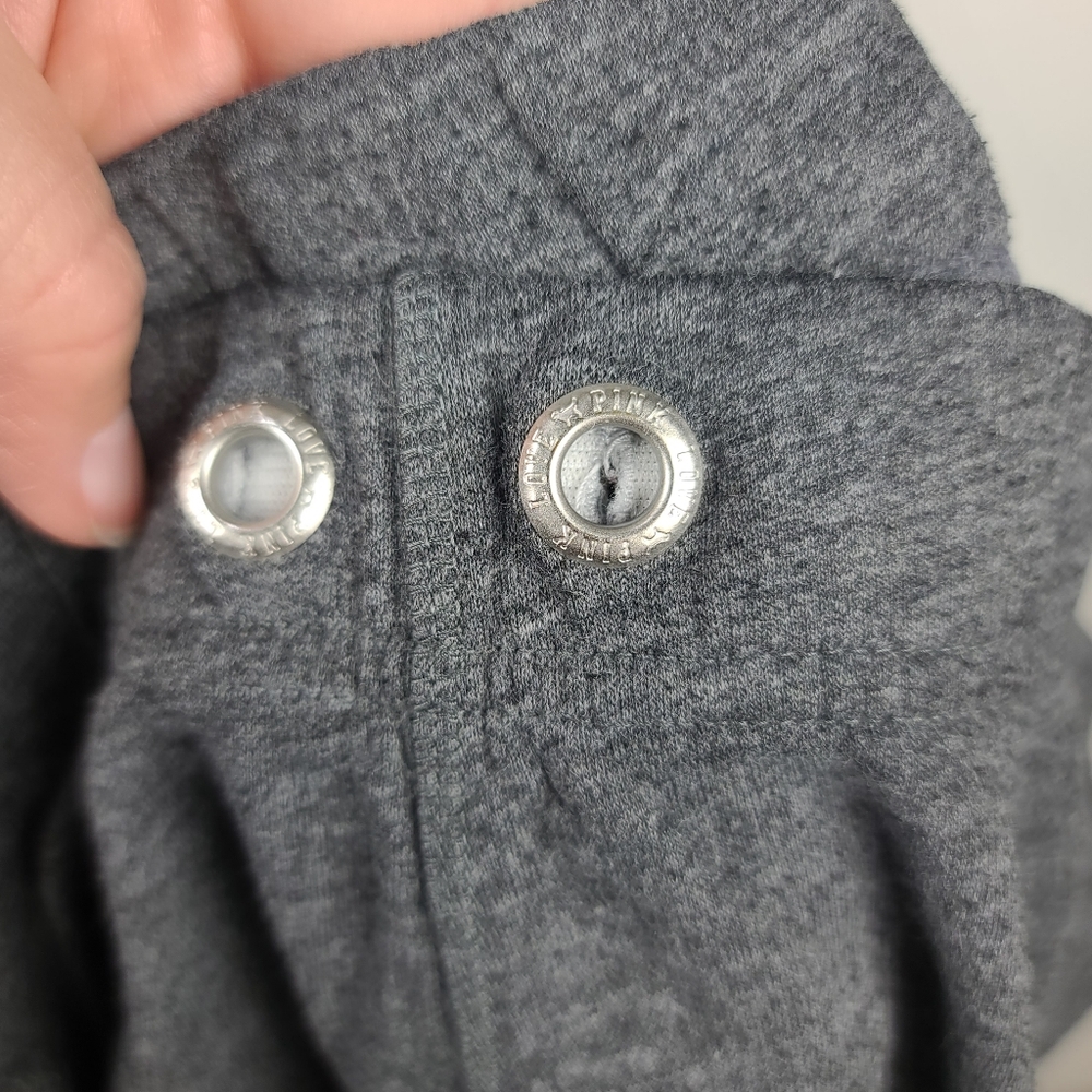 Vtg Y2K 2000 VS Pink 1986 University Gray Rhinestone Loungepants Sweatpants XS - Picture 7 of 16